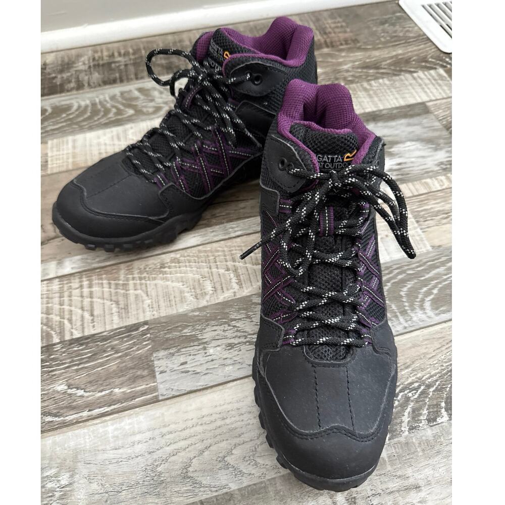 Regatta Womens Edgepoint Outdoor Waterproof Mid Rise Walking Hiking Boots Sz 8.5